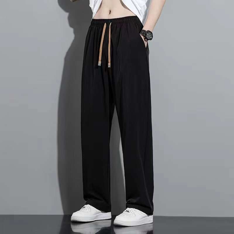 shanshi three stripes mens joggers pants three bar gray sweatpants men's trendy brand loose straight leg hanging feeling sports versatile high st