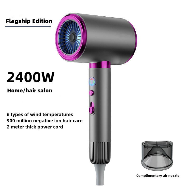 Hot Selg High-Speed 2400W High-Power Silent Constant Temperature Care Home Salon Hammer Hair Dryer