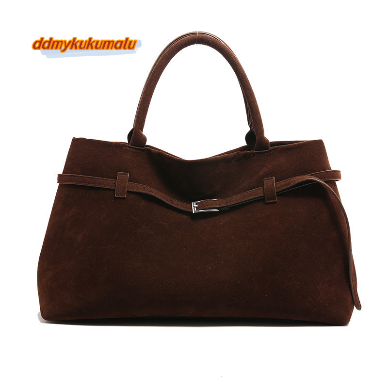 New internet celebrity with fashionable and versatile suede tote design, hand-held single shoulder bag #29 kukumalu