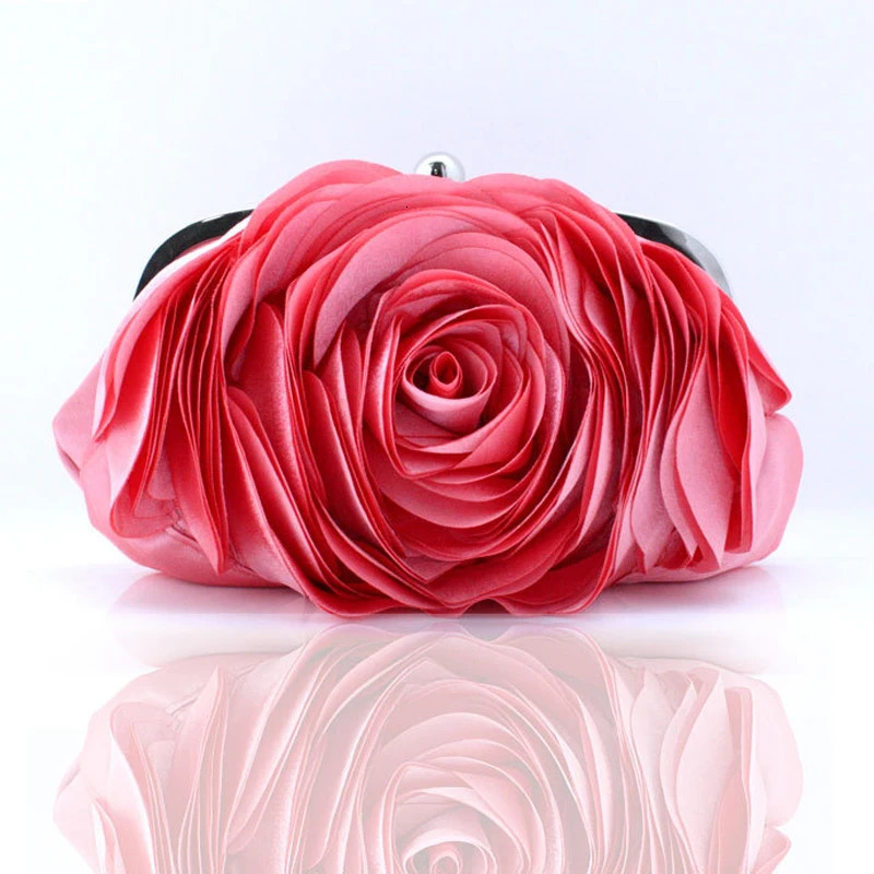 Fashion Flower Clutch Bag Women Wedding Handbag Bridal Purse Evening Dress Clutches Party Wallet Shoulder Chain 241126