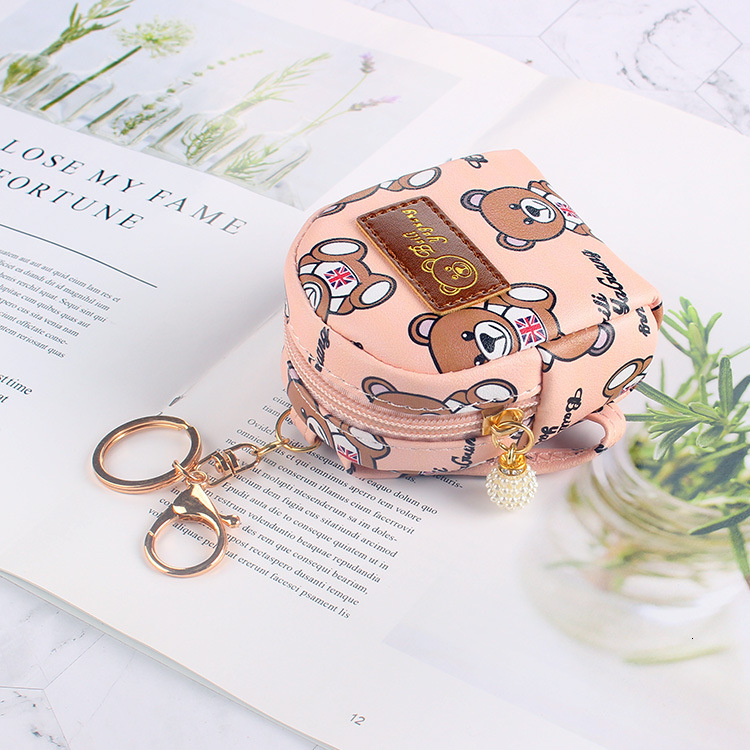 Zero wallet, girl heart, Korean Instagram internet celebrity, cute little bear, backpack, keychain, small hanging bag, coin, zero wallet