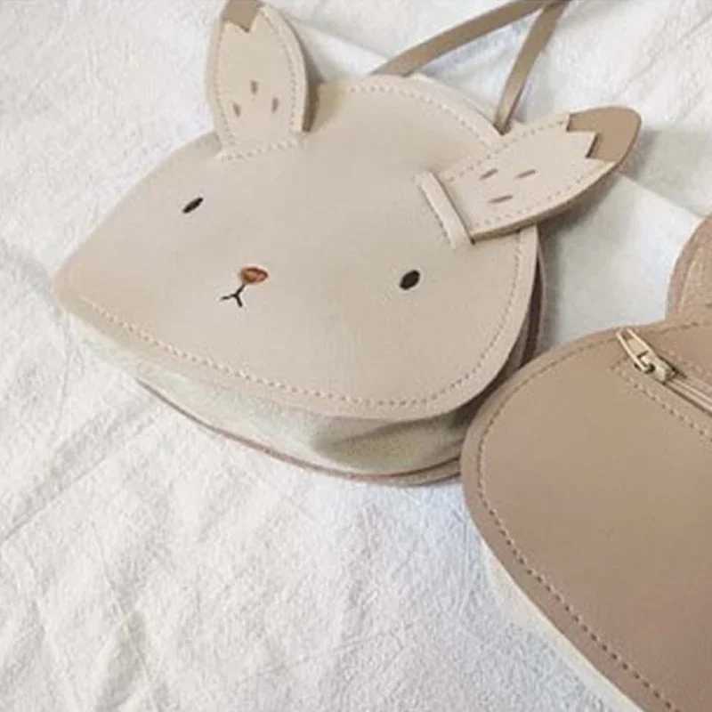 Cute Korean PU Kids Crossbody Bags for Toddler Girls Bunny Messenger Bag Kawaii Baby Childrens Small Handbags Gifts LX241104