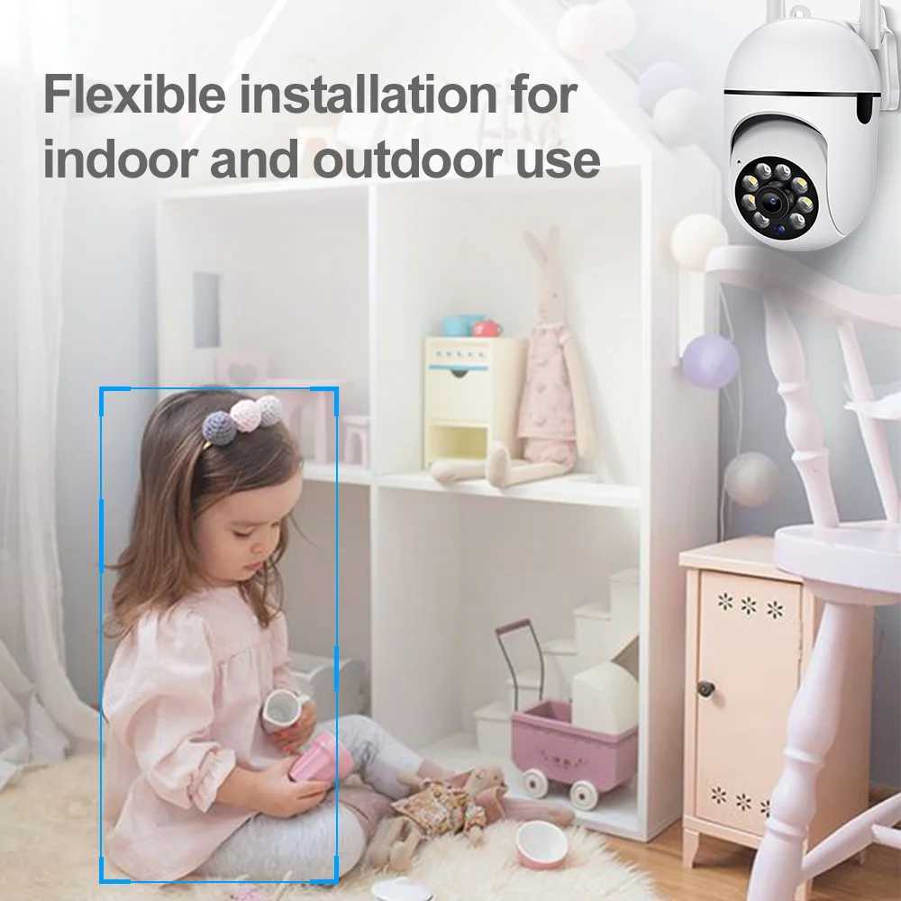 Camera A7 IP Camera Smart Outdoor He Security WIFI CCTV Surveillance with Color Night Vision Wireless HD 2-Way Au 1080P Z241105