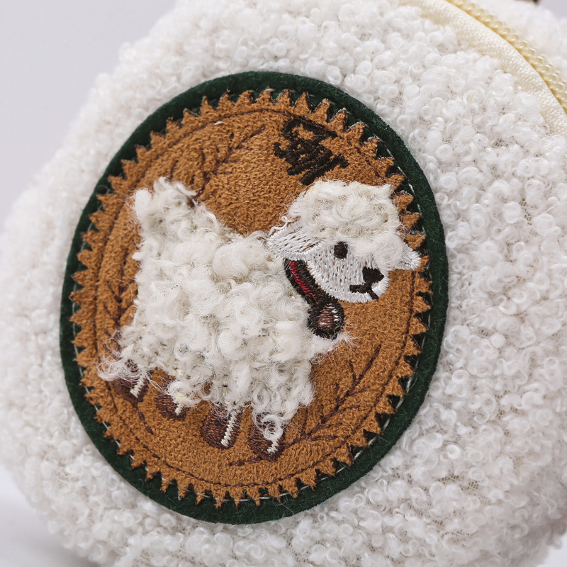 Cashmere storage woolen coin purse, lamb key bag, cashmere mini bag