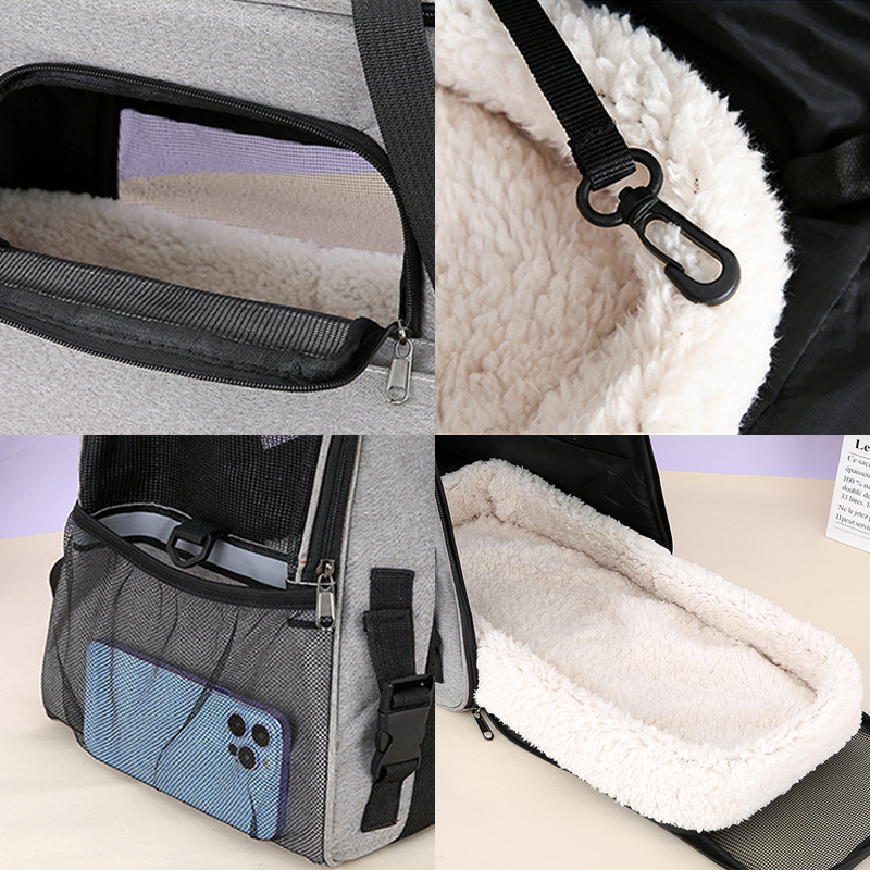 Cat Soft Edge Portable Dog Mesh Breathable Folding Cat Designer Handbag Travel Pet Transport Bag