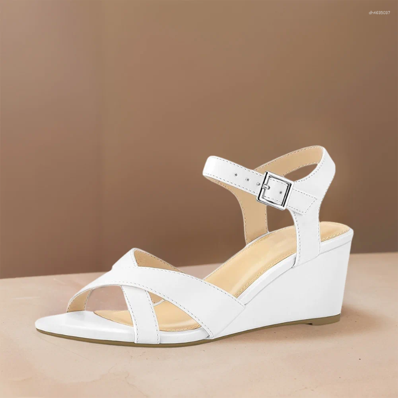 Sandals Women Open Toe Wedge Heels Shoes Comfortable Work Wedding Party Pumps Summer Casual hurenlakeshoes hurenlakeshoes hurenlakeshoes
