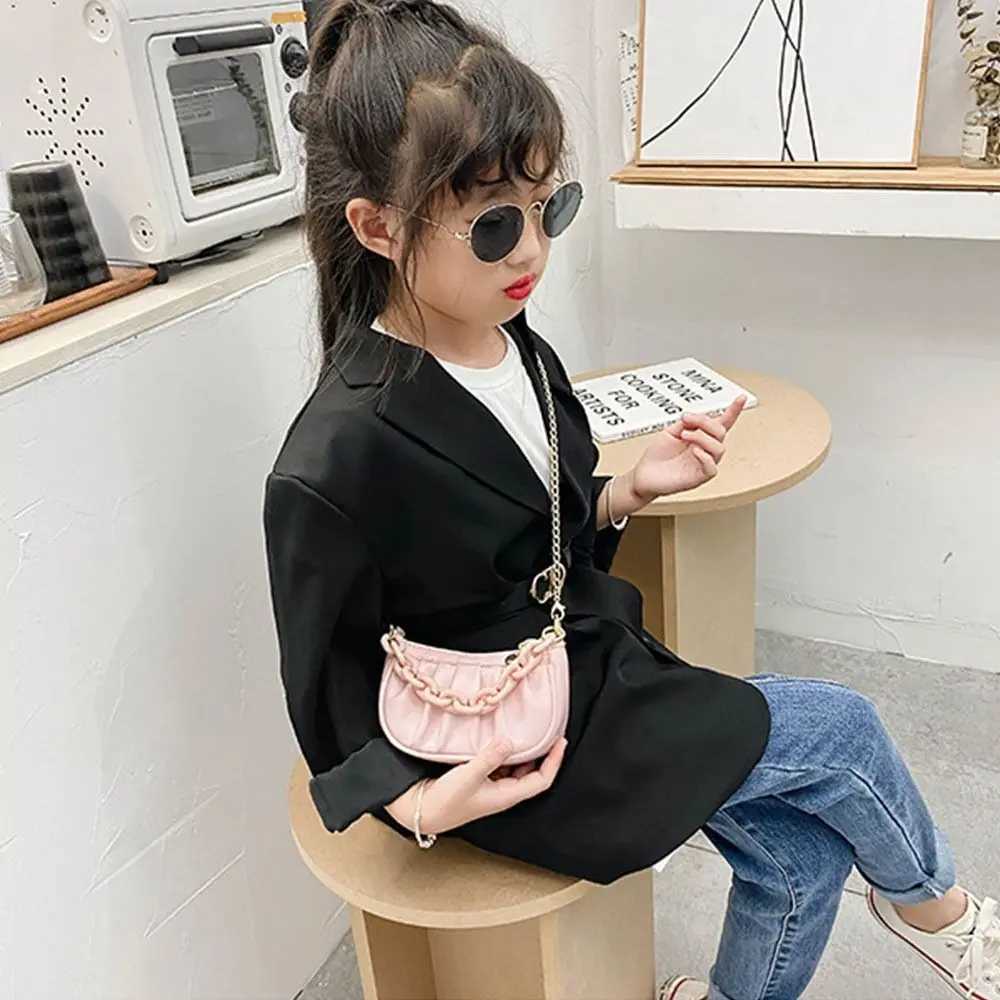 Cloud Shoulder Chain Bags Childrens Mini Clutch Bag PU Girls Handbag Kids Small Coin Wallet with Handle Purse Accessories LX241104