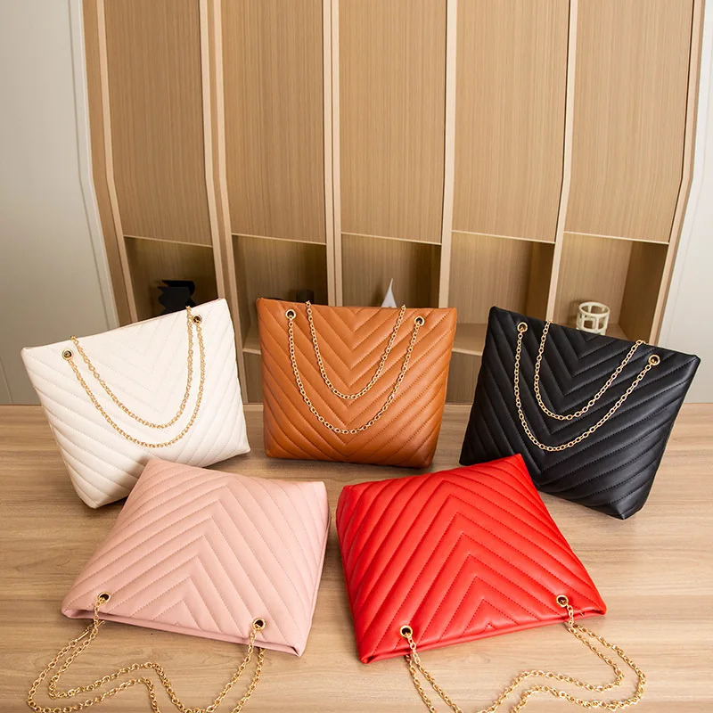 Women's Exquisite Shopping Bag Large Capacity Shoulder High Quality Pu Leather Handbag Ladies Wild Bags Purses And Handbags