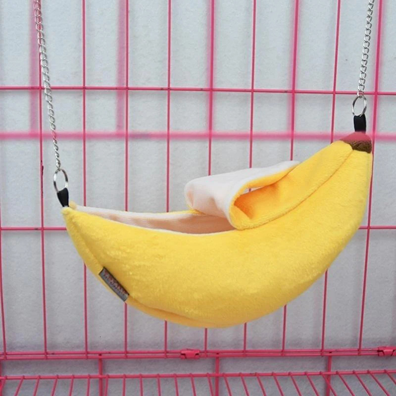 Hamster cotton nest banana Shape House Hammock Bunk Bed Toys Cage For Sugar Glider Small Animal Bird y241104