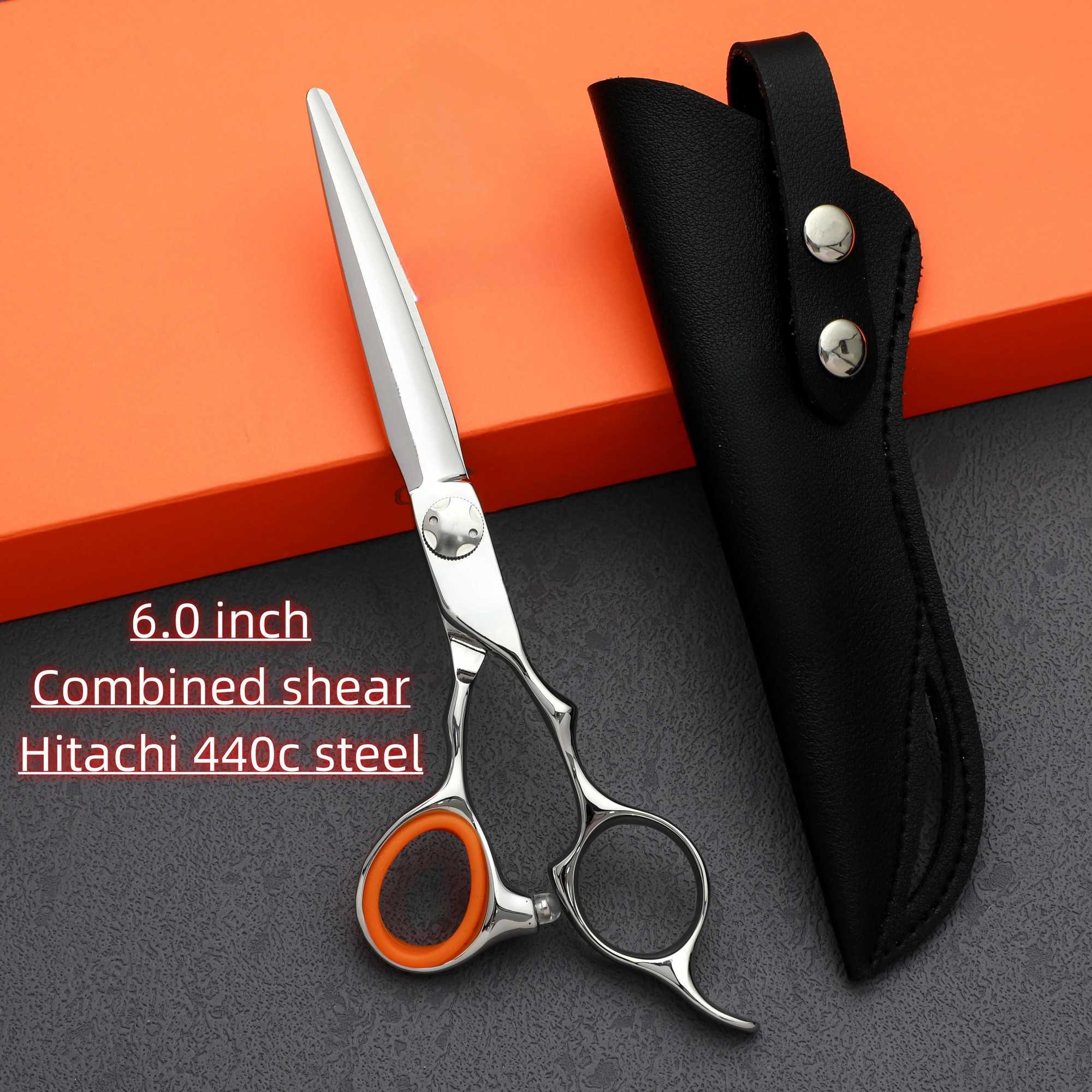 Hairdressing Scissors Professional Barbershop Accessories Hitachi 440C Steel Hair Cutting Tools Set of 6.0-6.5-6.8XJ241104