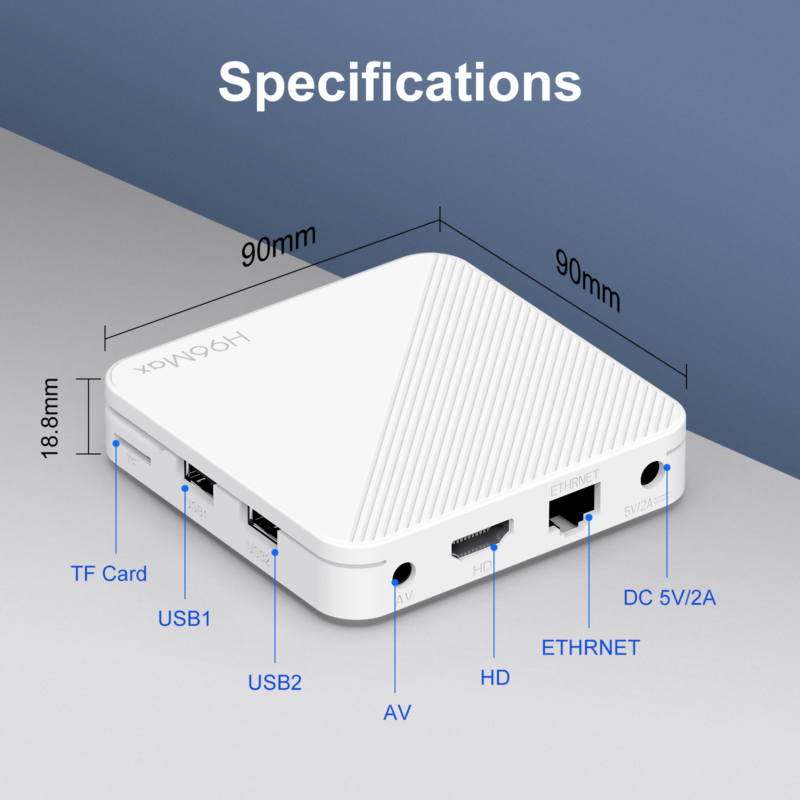 H96 Max ATV Smart TV Box Android 14 Allwinner H313 Quad Core wifi 6 BT 5.2 8K HD Media Player 2G 16G Set Top Box