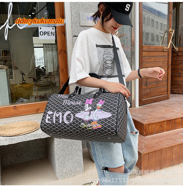 2024 New Large Capacity Travel Cartoon Classic Fiess Short Distance Handheld Lage Waterproof Storage Bag #35 kukumalu