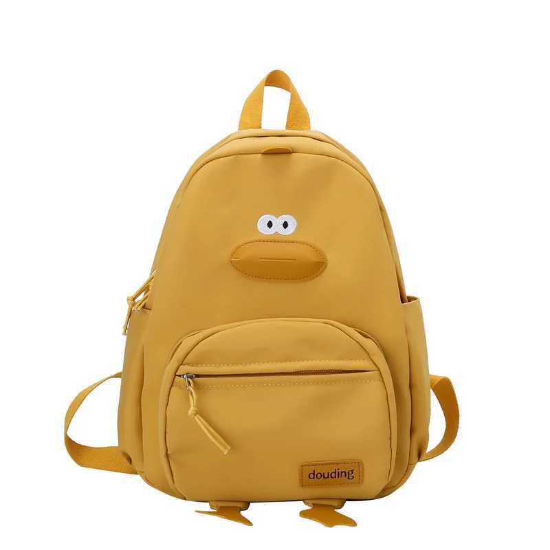 Kindergarten School Bag Cute Duckling Burden Reduction Backpack Boys and Girls Campus Canvas Backpack LX241104