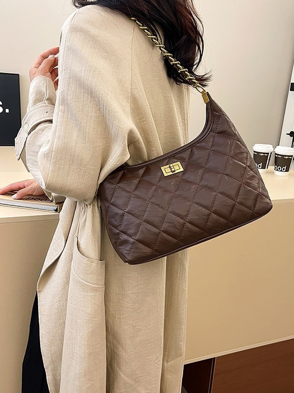 Design Lingge Small Fragrant Wind Chain Bucket New Versatile Underarm Single Shoulder Crossbody Bag Bags Designer Handbags