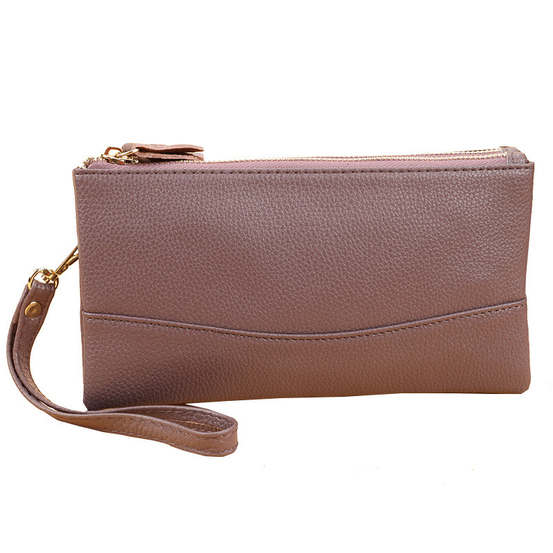 New Fashion Handbag Women's Long Zipper Large Capacity Double Layer Multi functional Phone Bag Zero Wallet