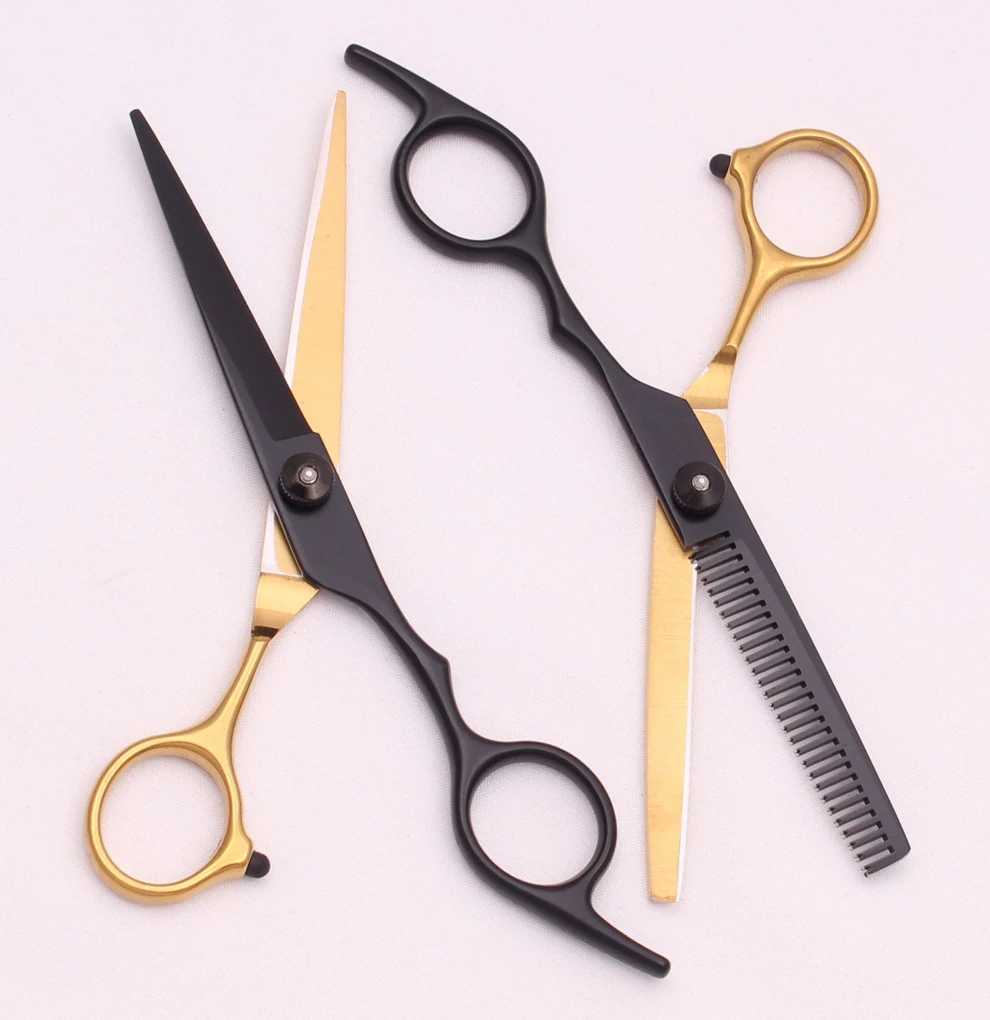 6 Hair Scissors Professional Cutting Shears Thinning Hairdressing Razors Com Set Salon Barber Home Japan Steel DropshippingXJ2411