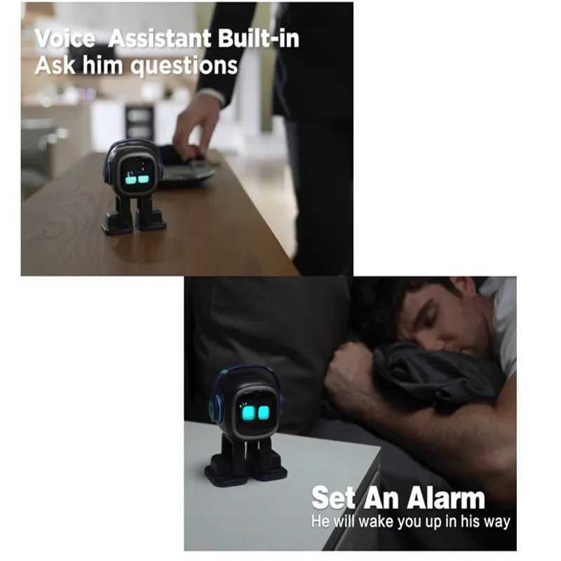 Electronics Robots EMO Robot Electronic Smart Voice Interaction AI Desktop Wireless Charge Emotional Companion Pet for Adults and Children Gifts J2411