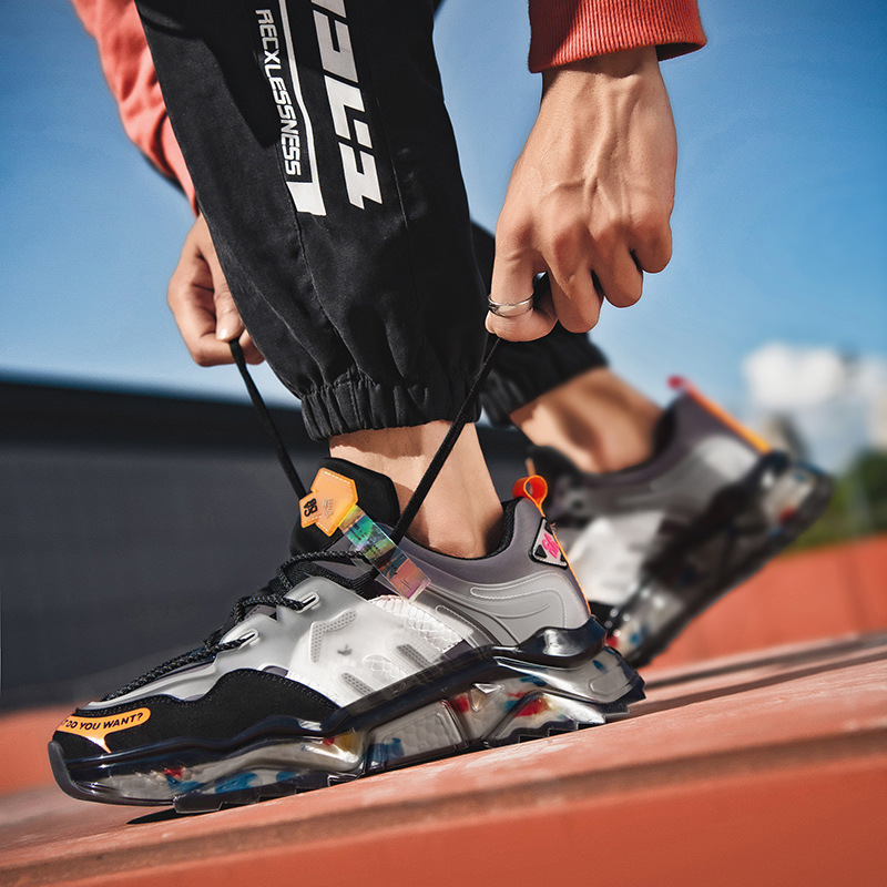 Sports and leisure shoes for men 2024 new men's breathable running shoes