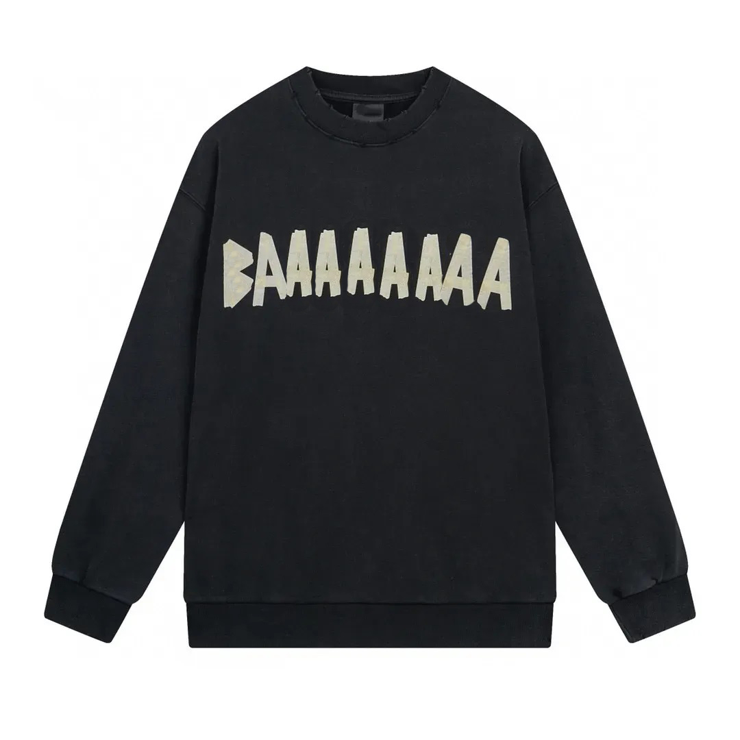 2025 New AOP jacquard letter knitted sweater in autumn / winter 2024acquard knitting machine e Custom jnlarged detail crew neck cotton 47FR