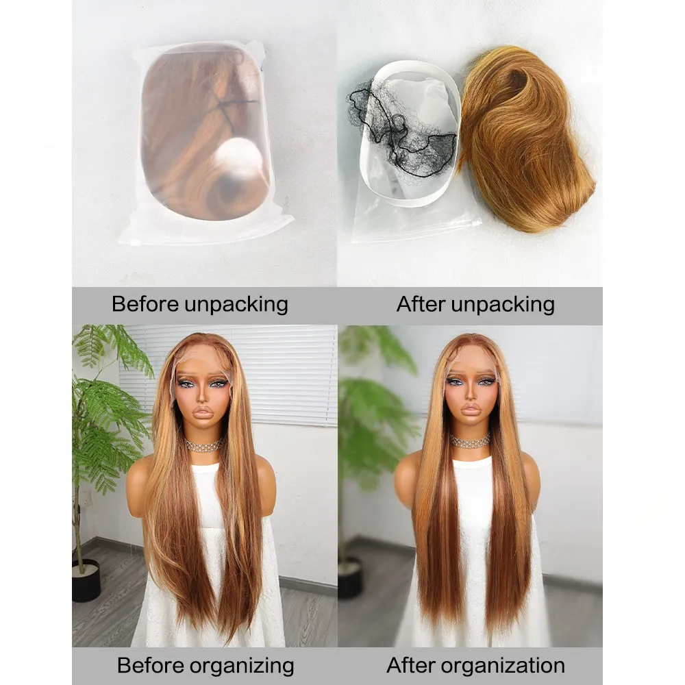 13x4 Straight Lace Front Simualtion Human Hair Wigs for Women Black Lace Frontal Wig Transparent HD Lace Glueless Synthetic Wig Pre Plucked