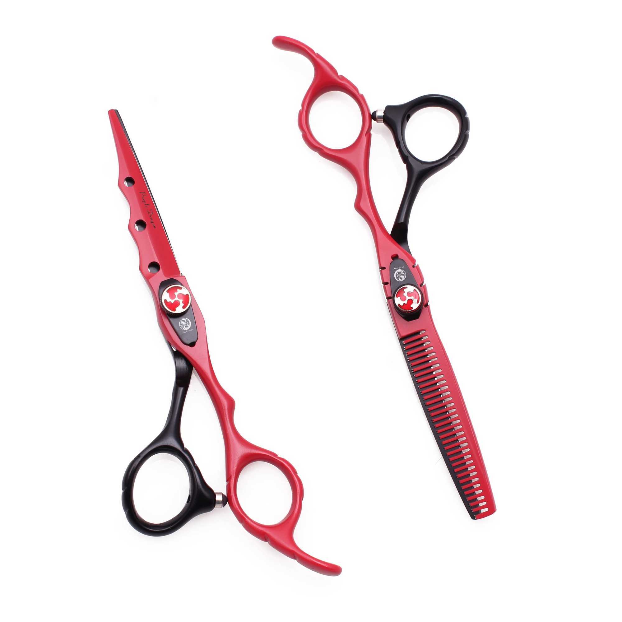 Purple Dragon Hair Scissors Professional 6 Japan Stainless Hair Cutting Scissors Barber Shop Hairdressing Thinning Shears Z1019XJ2411