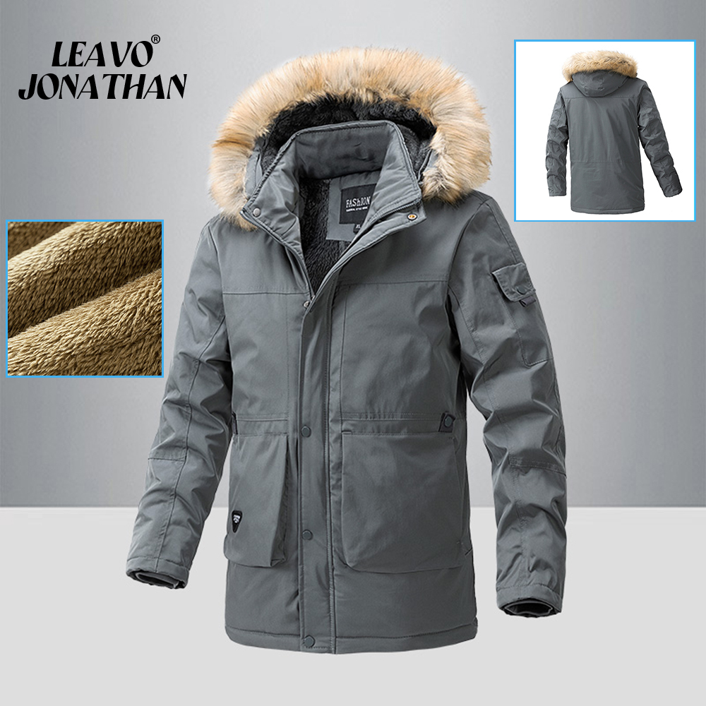 2024 Winter Puffer Jacket With Hood Medium To Long Multi-Pocket Cotton Workwear Warm Thick Men Parkas Windbreaker
