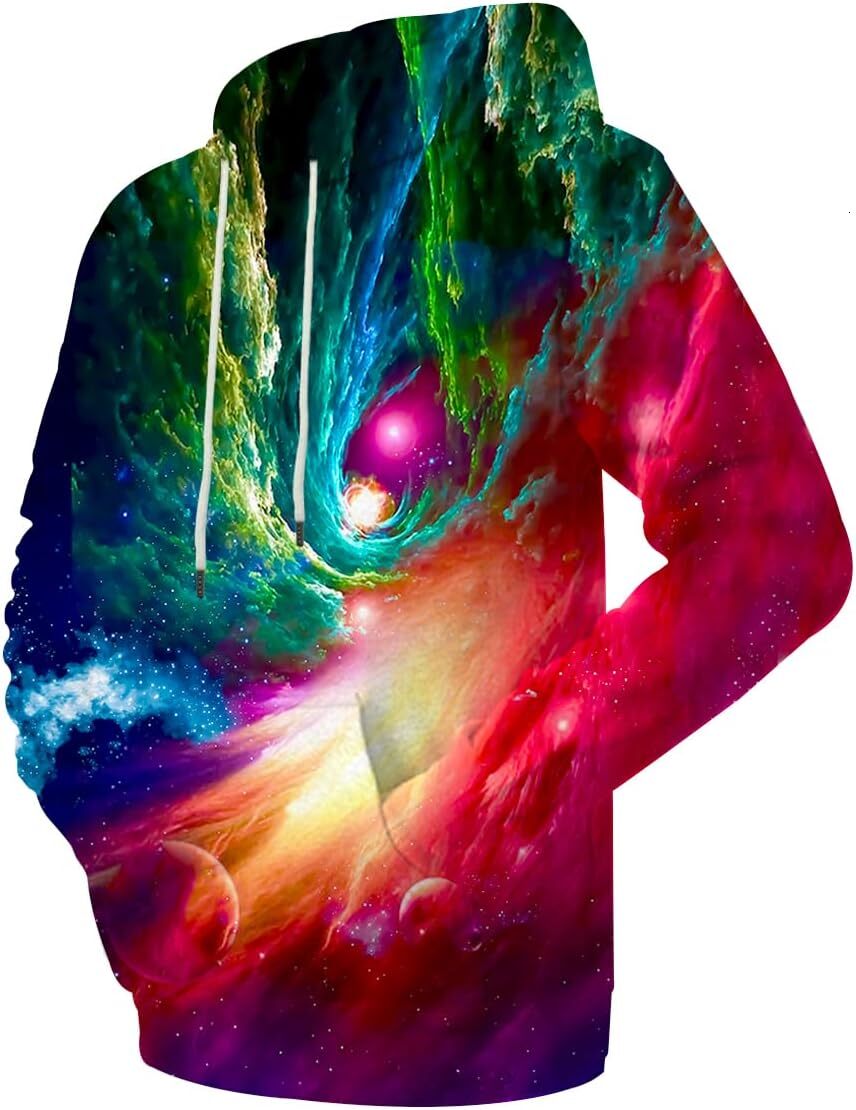 Hoodie for Mens Womens Unisex Colorful Graphic Hoodies 3D Print Cool Sweatshirt Cool Design with Pocket for Graphic Hip-hop cool