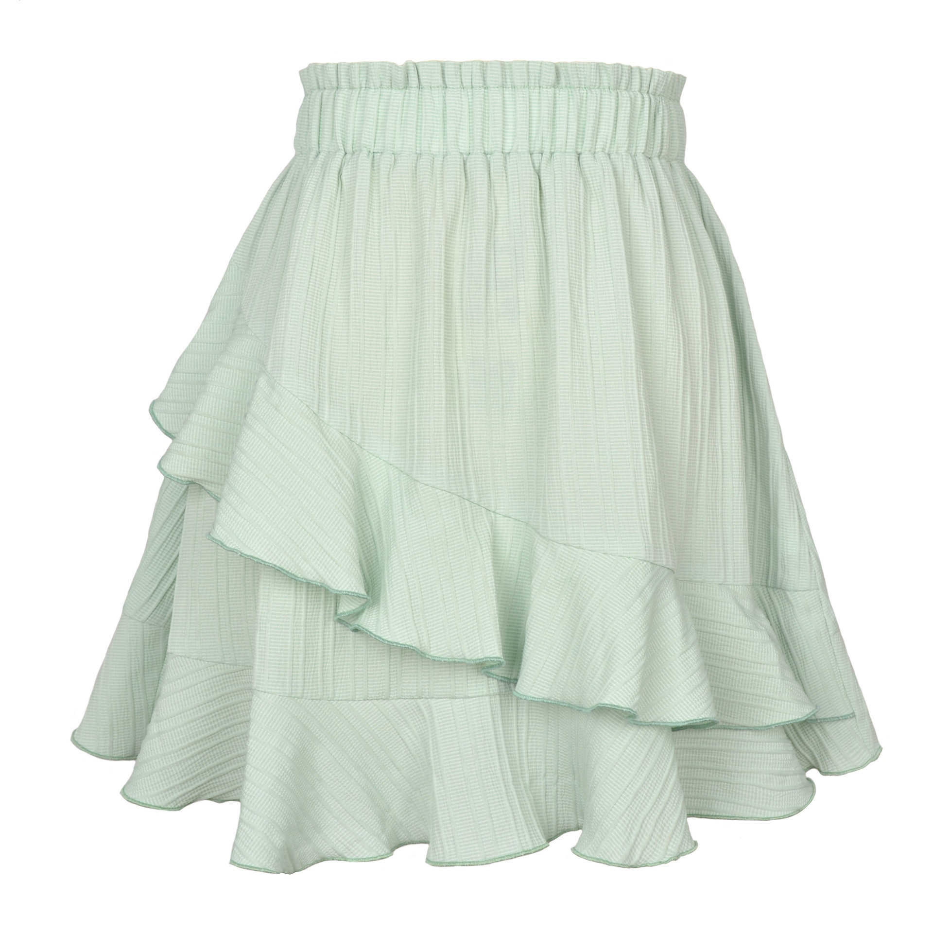 Women Short Bohemian Skirt Summer Ruffle Skirt WoMens High Waist Chiffon Skirts Irregular Solid Casual Skirt 241023