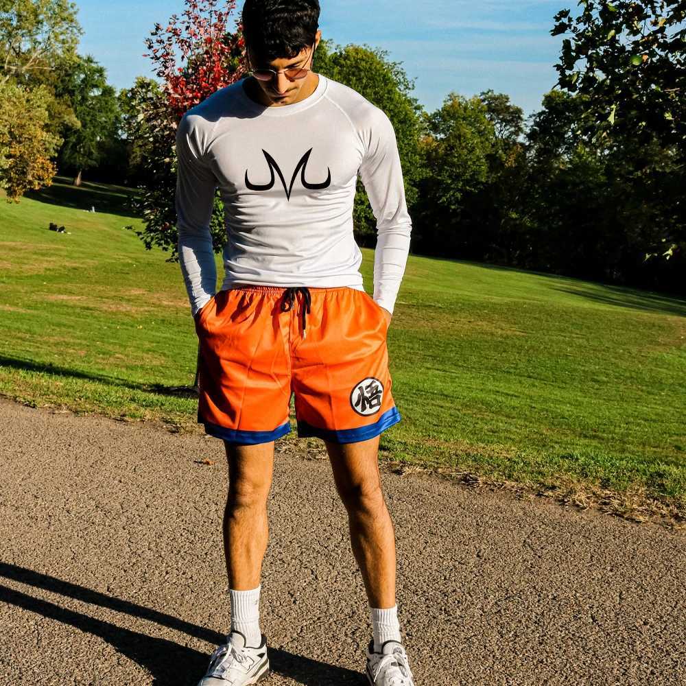 Anime casual shorts mens manga cartoon sports gym shorts fitness 3D printing fast drying mesh shorts summer mens styleXJ250407