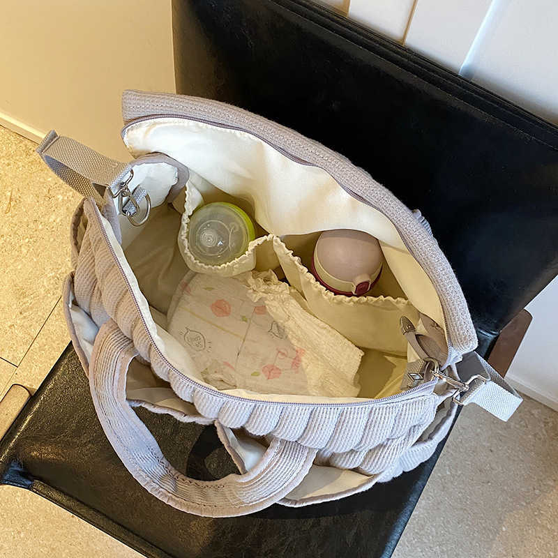 Fashion women's bag shoulder bag large capacity women's tote bag mommy bag baby stroller hanging bag mother baby bag 241115
