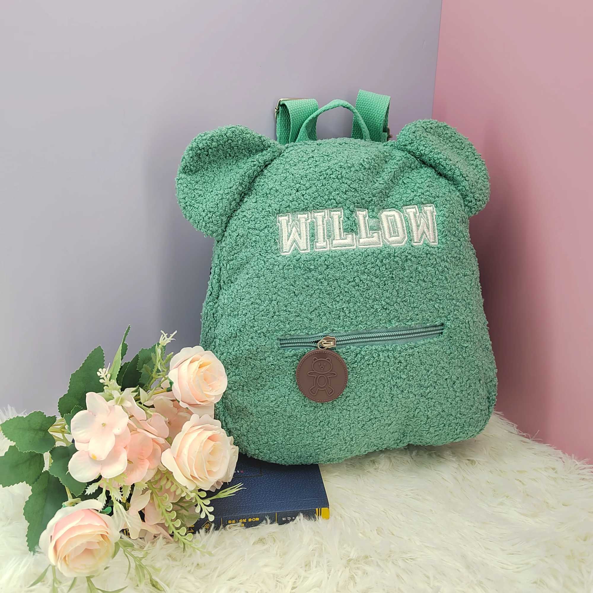 Personalized Embroidered Toddler Backpack Bag Lightweight Plush Bear Bag Kids Custom Name Backpack Gift for Boys Girls Ladies LX241104