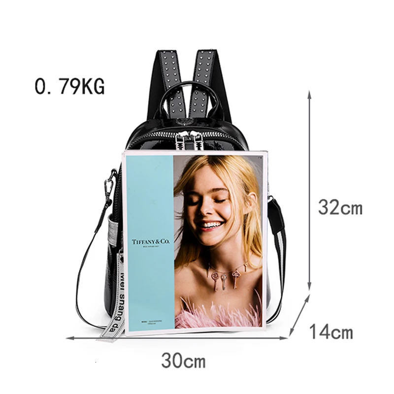 Fashion Women Backpack Pu Leather Travel Back Pack Casual Shoulder Bag High Quality School Bags For Teenagers Girls Sac 241029