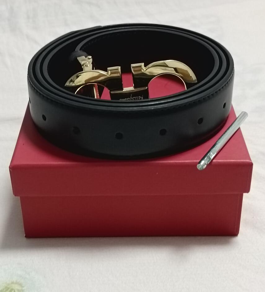 2024 Smooth leather belt luxury belts designer for men big buckle male chastity top fashion mens wholesale 3.4cm