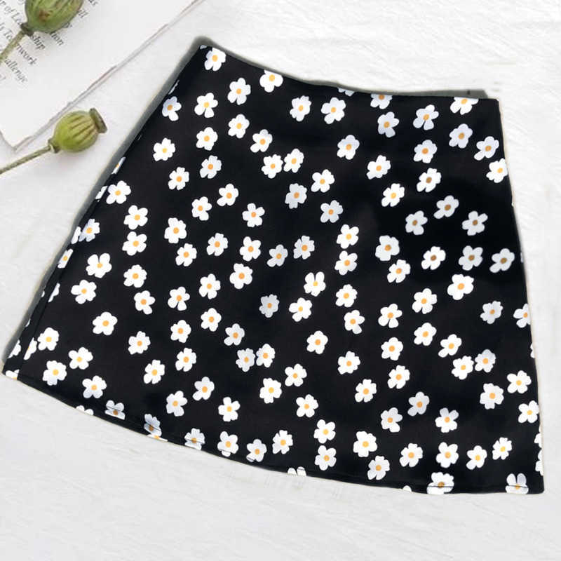 Women Printed Vintage Skirt WoMens Pink Small Flower Leopard Print Short Skirt Satin Half Skirt High Waisted Zipper Casual Skirt 241023