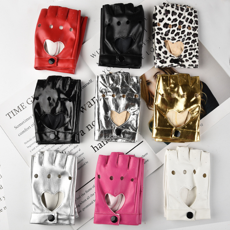 Steel Pipe Women's Half Finger Hip Hop Glove Nightclub Dance Performance Walk Decoration F09.14-5.5 ff6fb