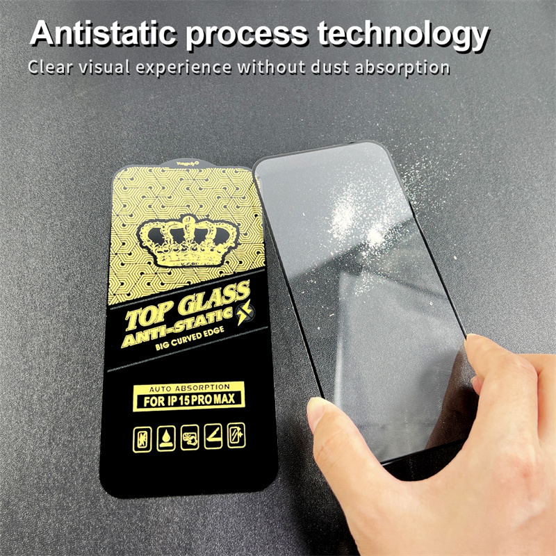 10pcs Big Curved Tempered Glass TOP Screen Protector Cover Guard Film For iPhone 16 Pro Max 15 Plus 14 13 12 11 XS XR X 8 7 SE
