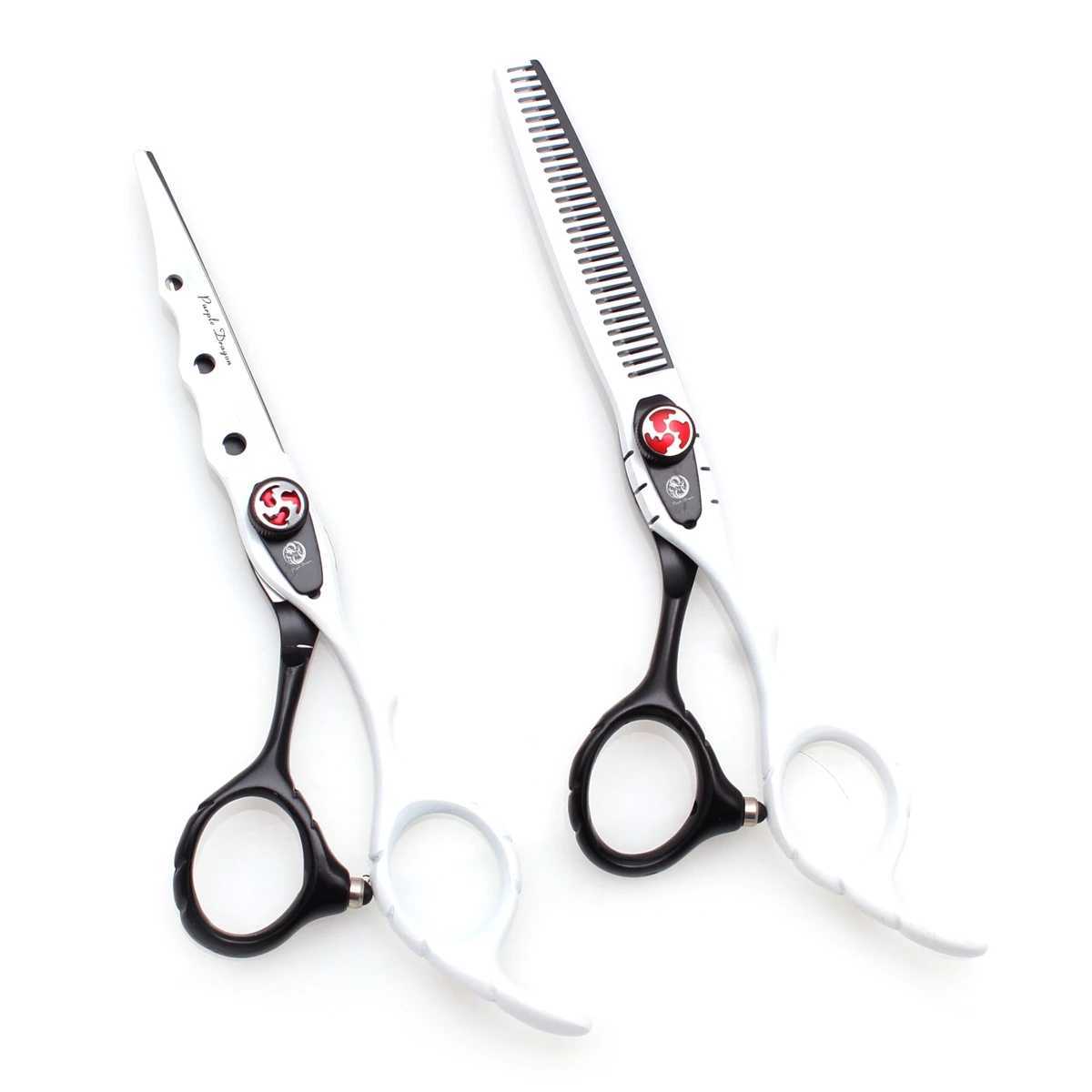 Purple Dragon Hair Scissors Professional 6 Japan Stainless Hair Cutting Scissors Barber Shop Hairdressing Thinning Shears Z1019XJ2411