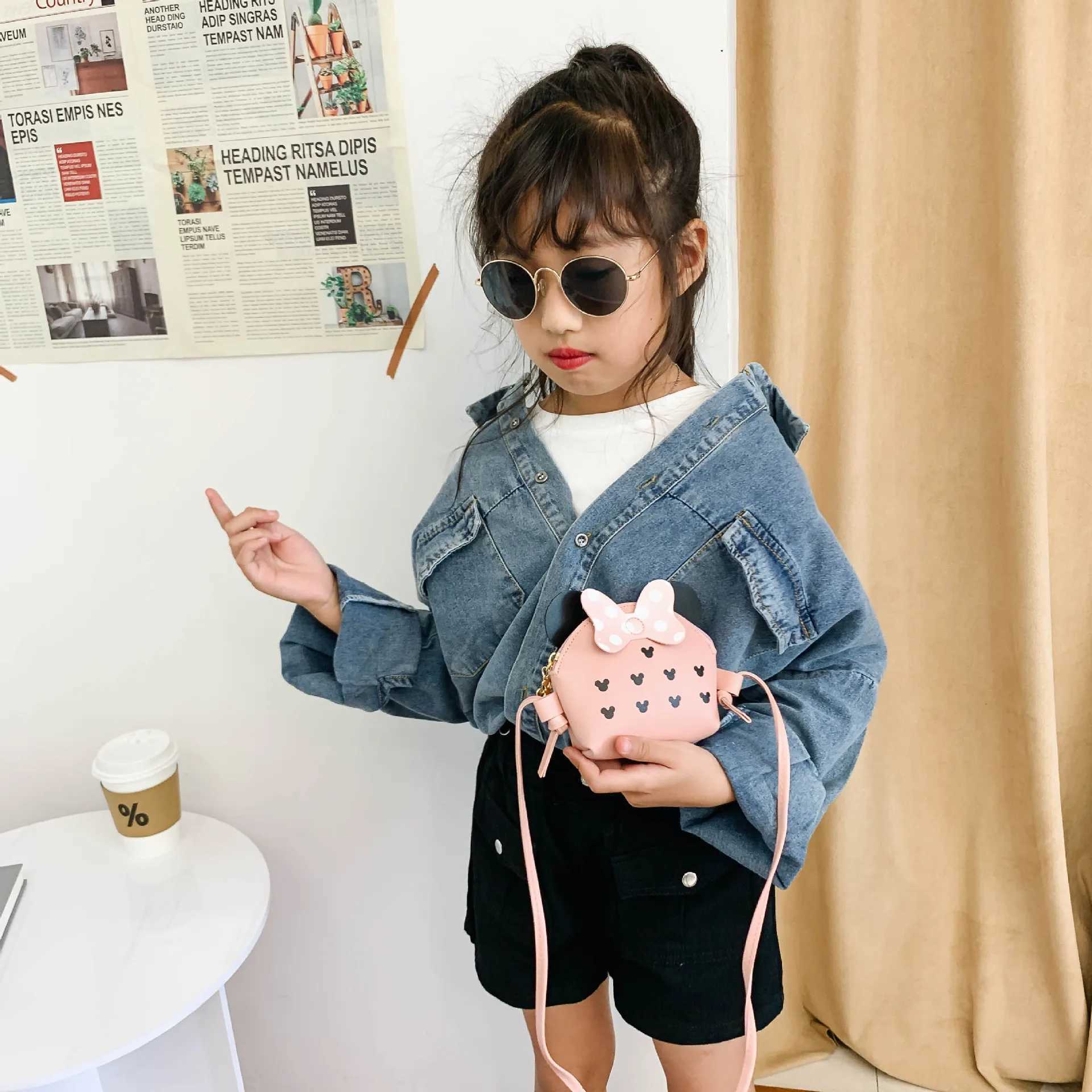 Childrens Crossbody Bowknot Designed Childrens Shoulder Bags Handbags Cute and Fashionable LX241104