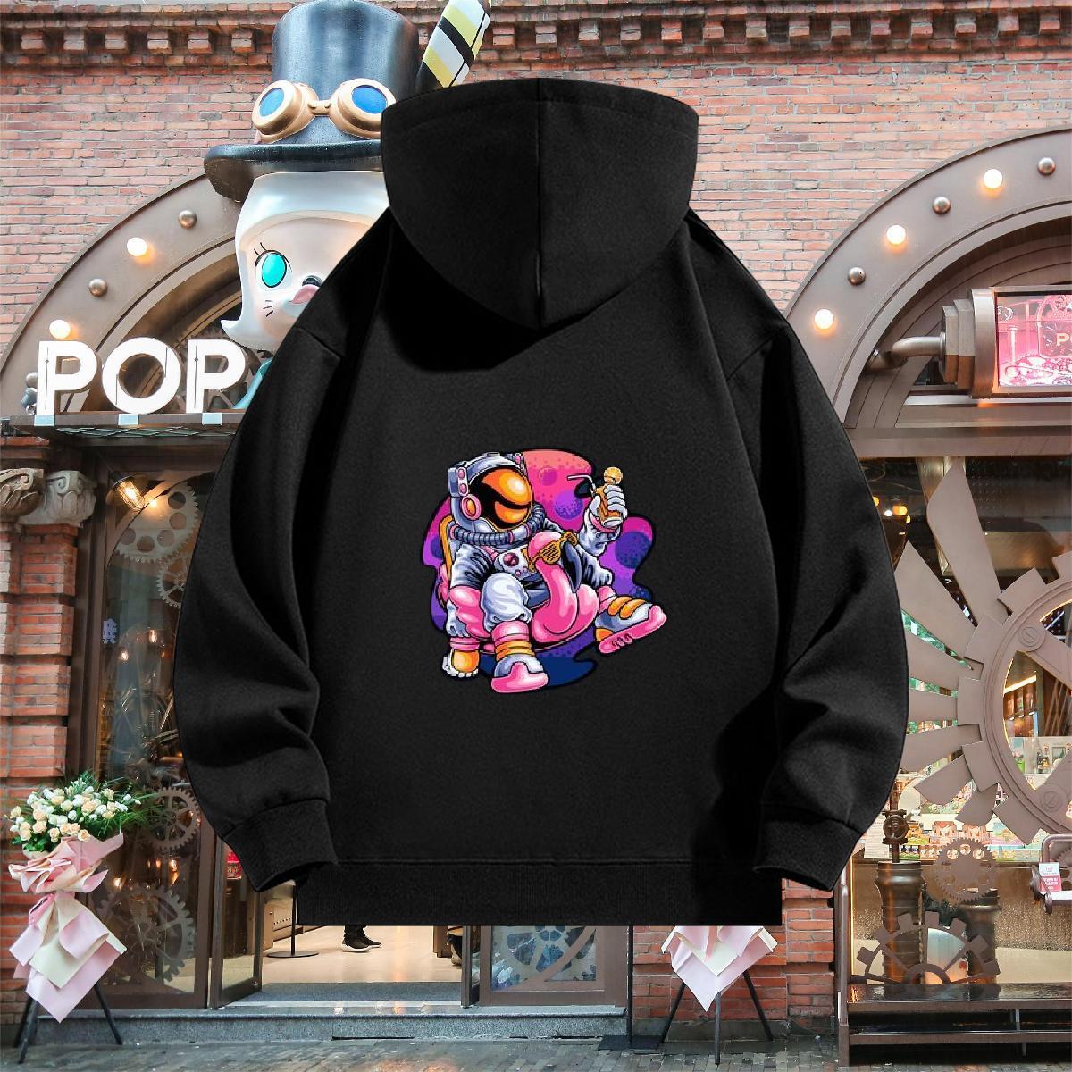 Wholesale Man Hoodie Breathable Unisex Men's Hooded Sweatshirt Skull Clothings Casual Cotton 350g