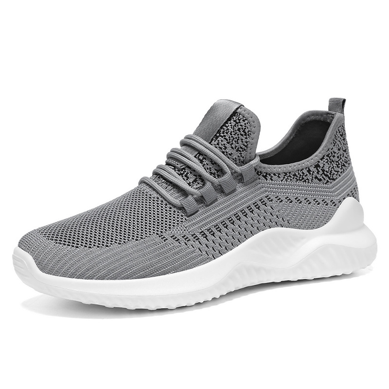 Fashionable Running Shoes Men Comfortable Breathable Mesh Sports Sneaker Lace Up Durable Jogging Tennis Shoes