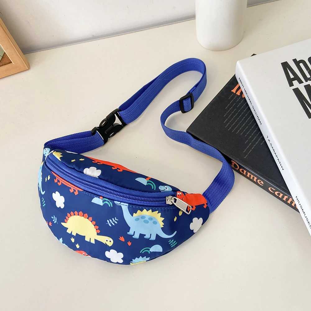 Kids Cute Dinosaur Print Crossbody Waist Bag Pack Children Boy Girl Money Coin Purse Fanny Chest Messenger Bag Baby Belt LX241104