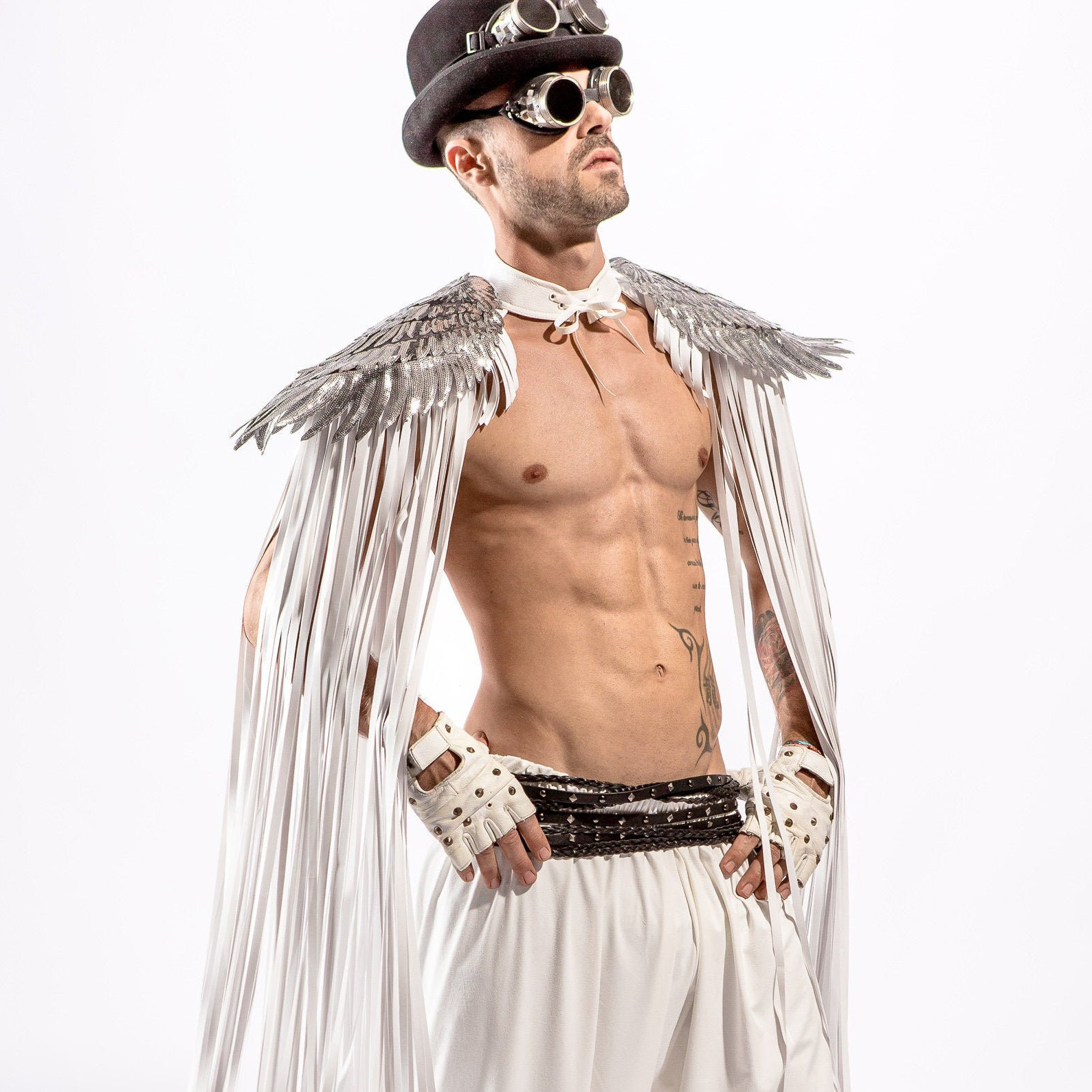 Stage Wear Long Tassel Sequins Wings Cover Ups Unisex Y2K Summer Beach Style Party Dress Cape Swimwear Accessories Cosplay Costumes Cloak