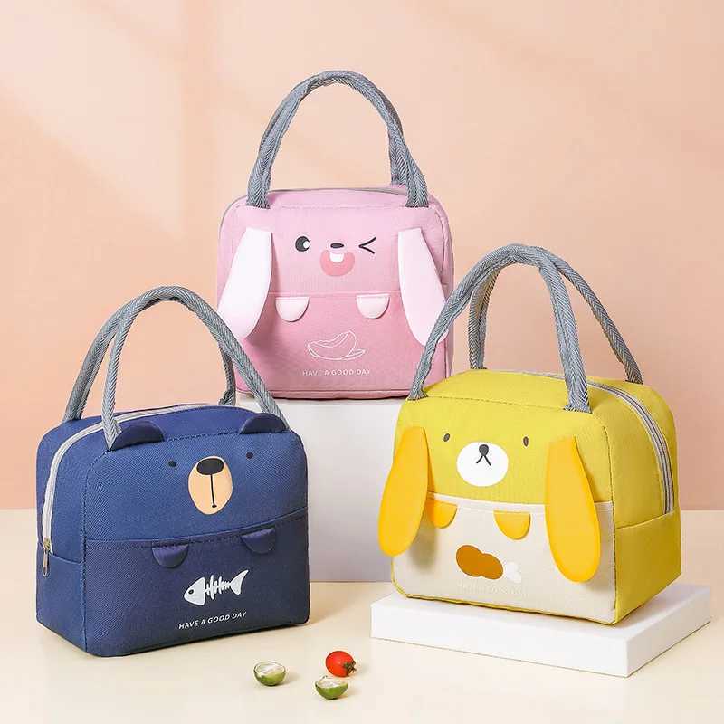 Portable Insulated Thermal Picnic Food Lunch Bag Box Tote Food Fresh Cooler Bags Pouch For Women Girl Kids Children Gift LX241104