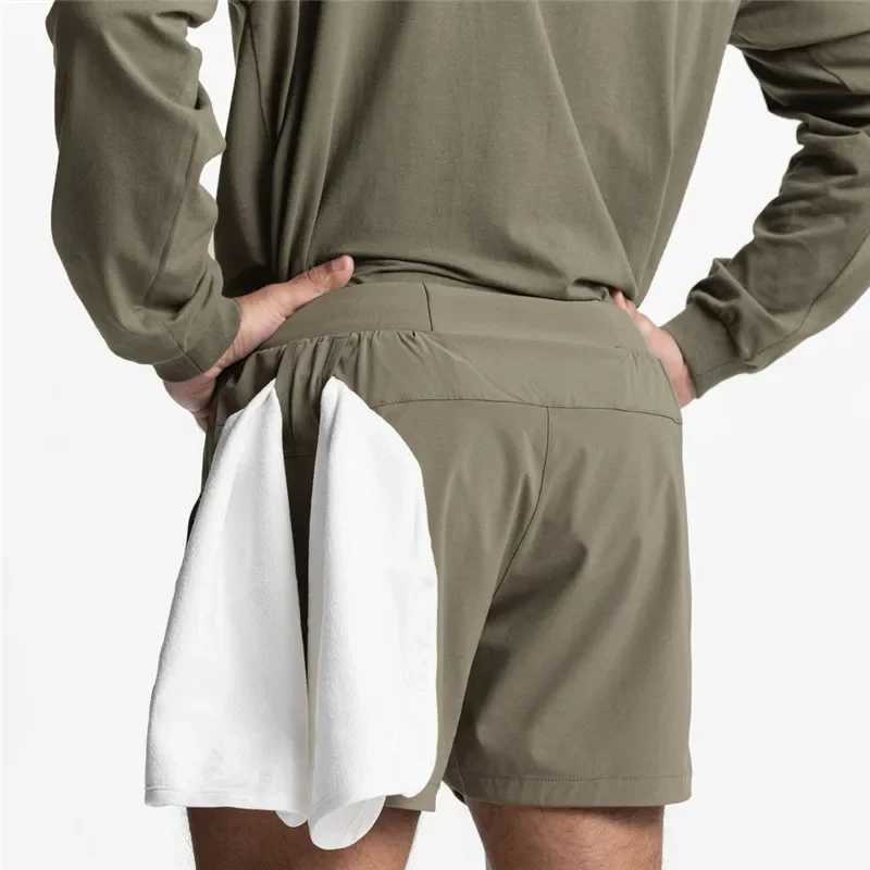Mens Summer Running Jogger 2 in 1 Double-layer quick-drying fitness shorts Athletic shortsXJ241104