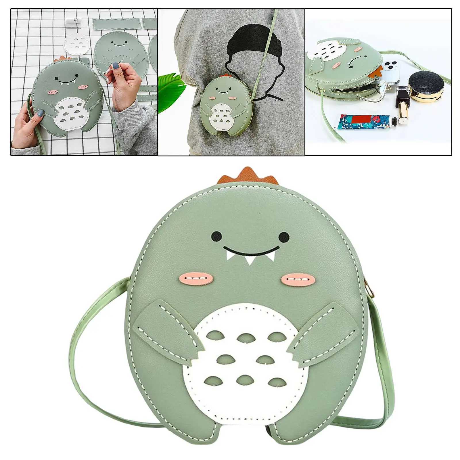 DIY Bag Handcrafted Tote Supplies for Sewing Enthusiasts Green 20cmx18cmx5cm LX241104