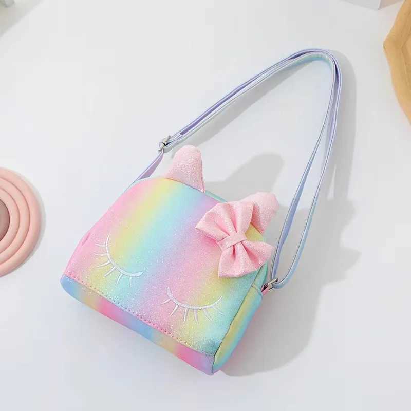 Fashion Kids Embroidery Crossbody Purses Handbags Little Girls Baby Purse Cute Colorful Shoulder Bag LX241104