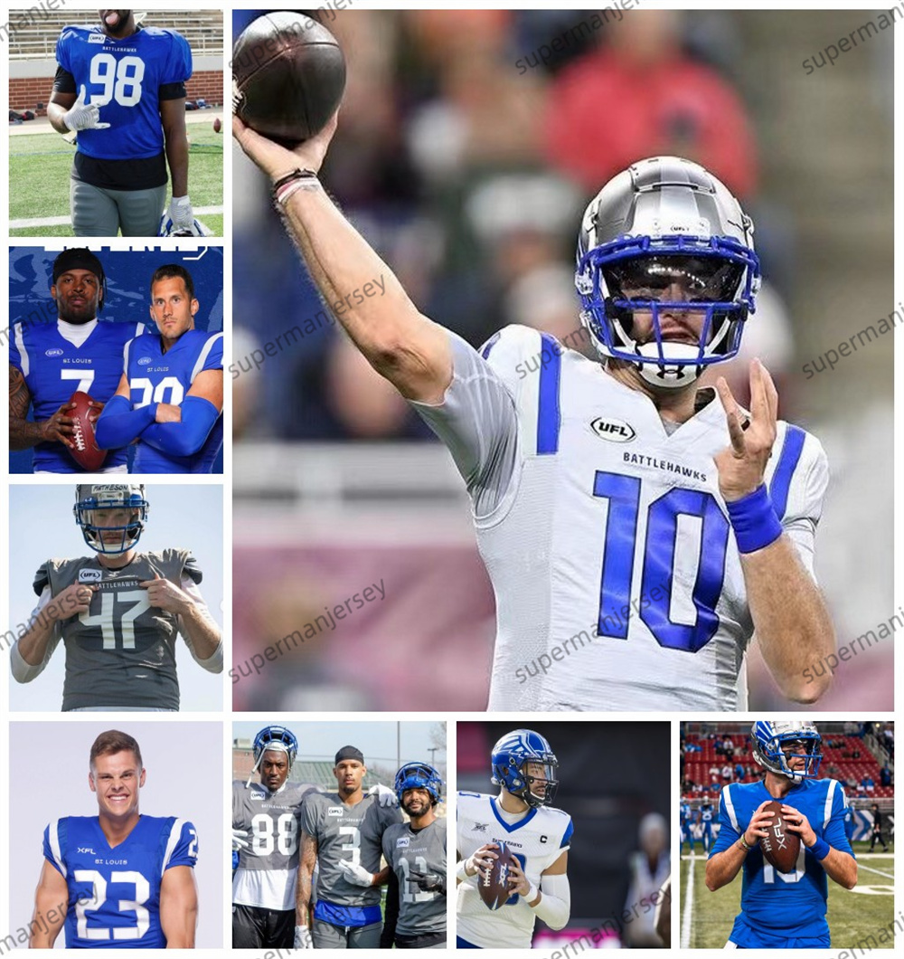 Football Jerseys BattleHawks Jerseys Austin Proehl AJ McCarron Nick Tiano Eric Magwood Mike Panasiuk Warmack Kevin Atkins Willie 2024