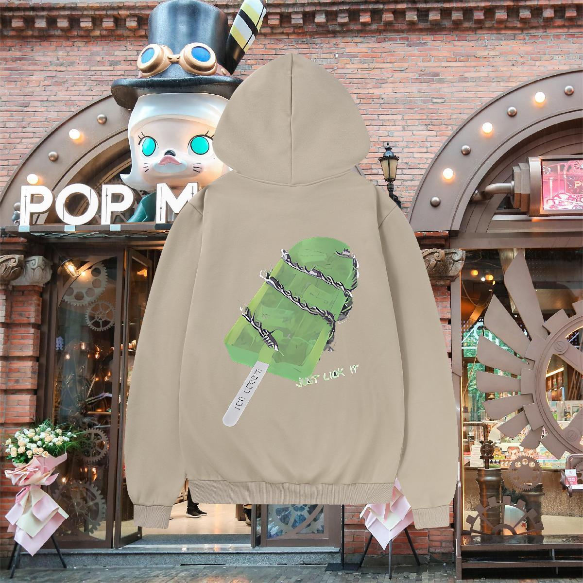 Designer Fashion Mens Hoodie Sweatshirt Drawstring Long Sleeve Loose Fit Men's Hooded Sweatshirt Cartoon Printing S-3XL Pullover Hoodie Outdoor V