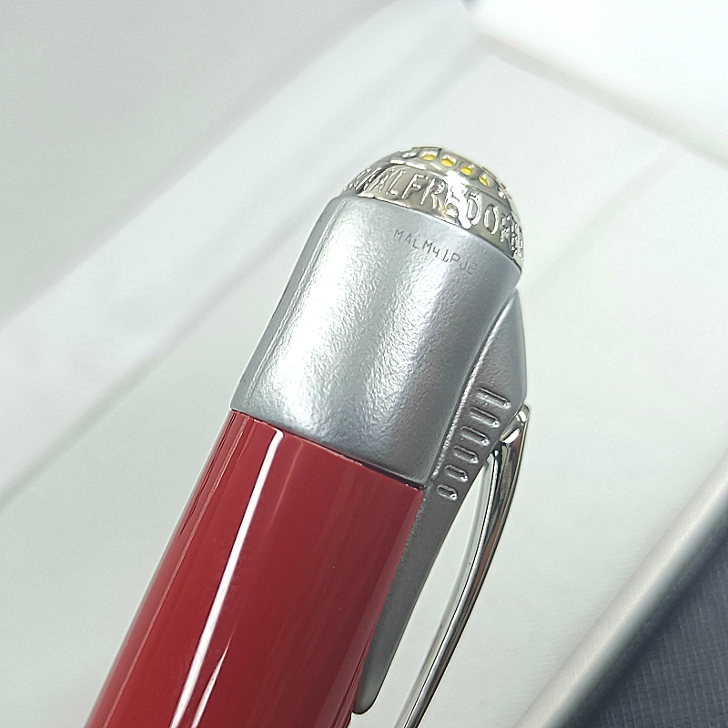 Wholesale Special Collection Enzo Fer-I Famous Figure Rollerball Ballpoint Pen Red Resin And Dwe74 Hollow-Carved Top Office School Writing Fountain Pe