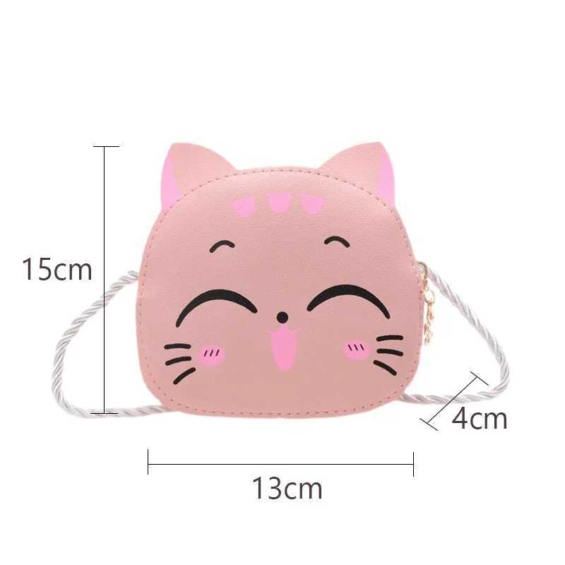 Kids Bag Fashion Cute Cat Crossbody Bag Coin Wallet Lovely Hand Bags for Boys and Girls Mini Shoulder Bags LX241104